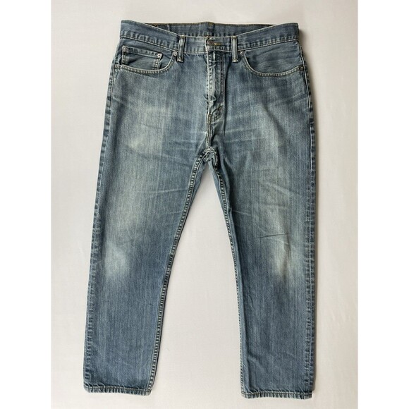 Levi's 502 Taper Fit 100% Cotton Jeans Men's 36x30 Blue Denim Basic Classic Norm - Picture 1 of 16